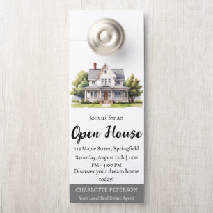 Real Estate Open House Door Hanger