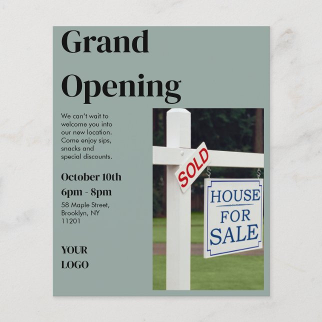 Real Estate Open House Flyer | Modern (Front)
