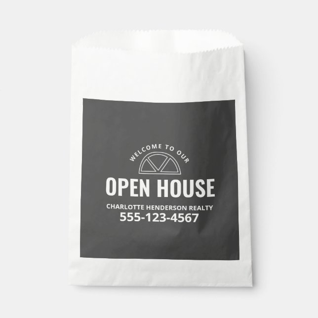 Real Estate Open House Goodie Favour Bags (Front)
