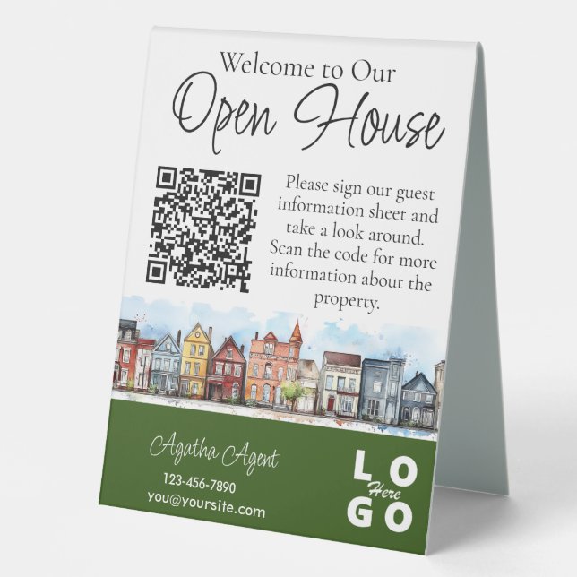 Real Estate Open House Green Double Sided (Front)