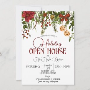 Real Estate Open House, Holiday Housewarming Invitation