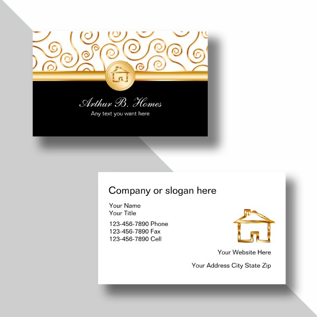 Real Estate Pattern Business Card (Creator Uploaded)