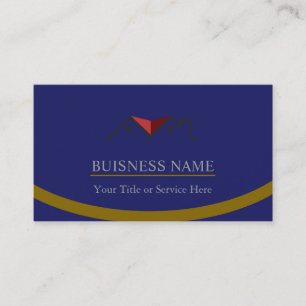 Real Estate Personalized Navy Blue  Business Card