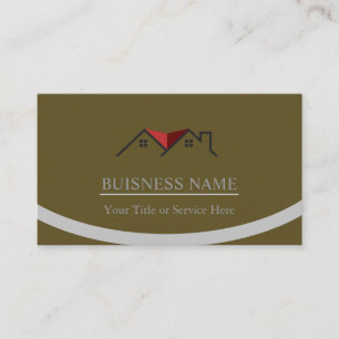 Real Estate Personalized Yellow brown  Business Card