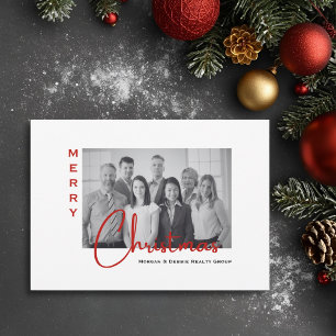 Real Estate Photo   Minimalist Christmas Thank You Holiday Card