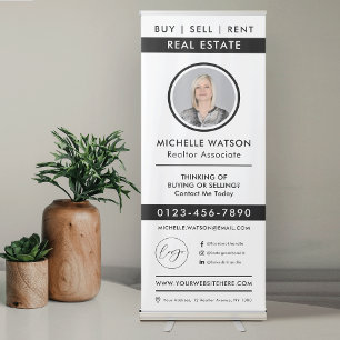 Real Estate Photo Minimalist Modern Logo Marketing Retractable Banner