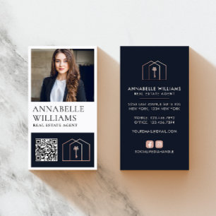 Real Estate Photo Professional Elegant Business Card