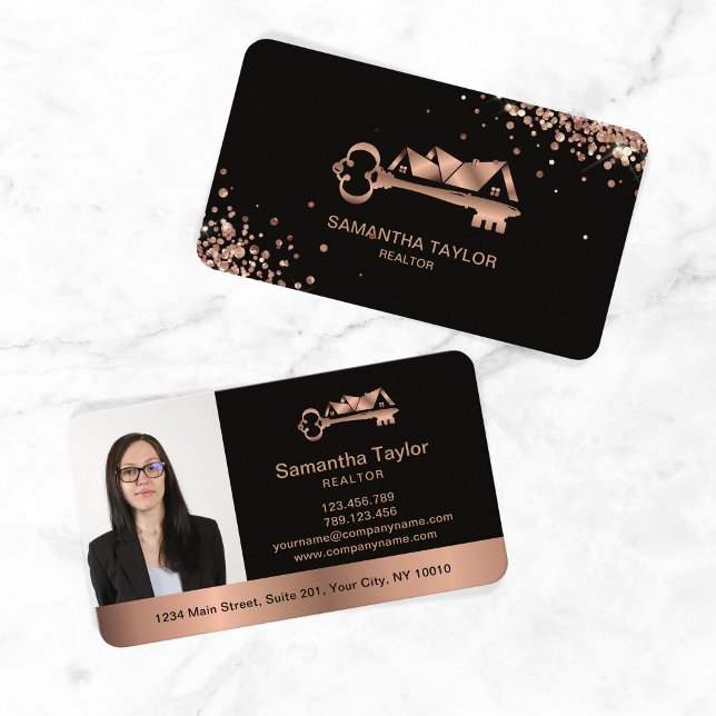 Real Estate Professional  Add Photo and logo Busin Business Card (Creator Uploaded)
