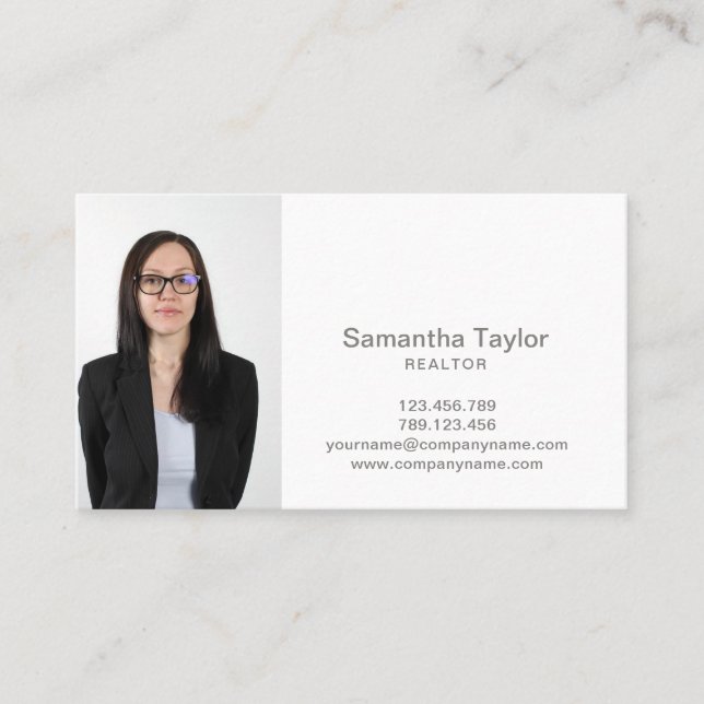 Real Estate Professional  Add Photo and logo Business Card (Front)