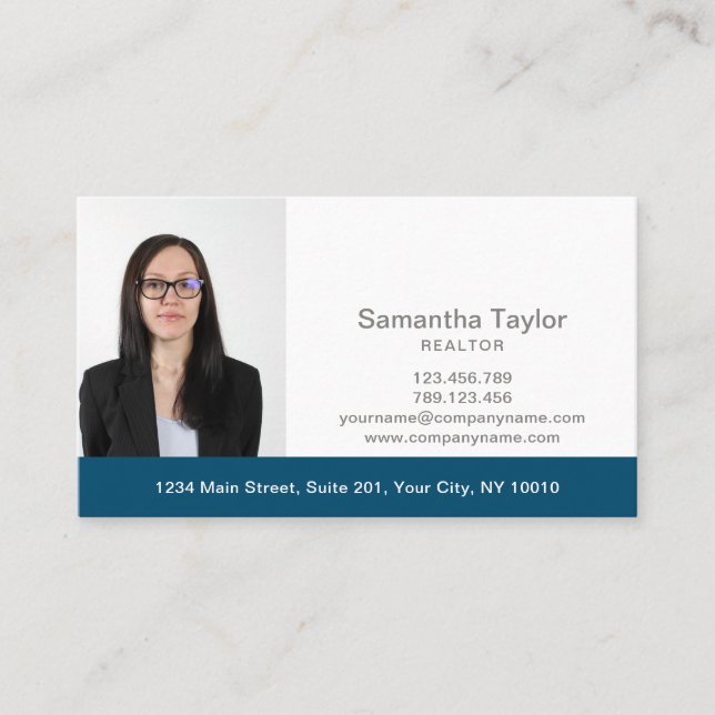 Real Estate Professional  Add Photo and logo Business Card (Front)