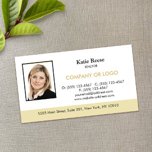 Real Estate Professional Add Photo and Logo Business Card