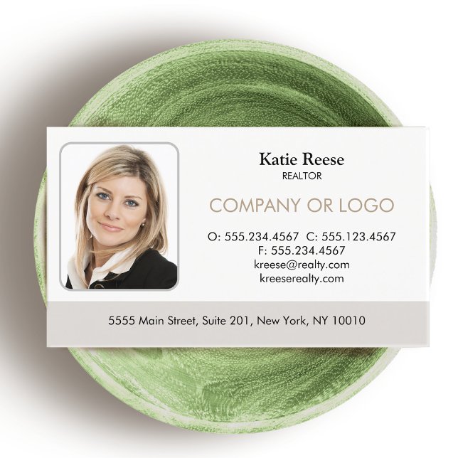 Real Estate Professional Add Photo and Logo Business Card (Creator Uploaded)