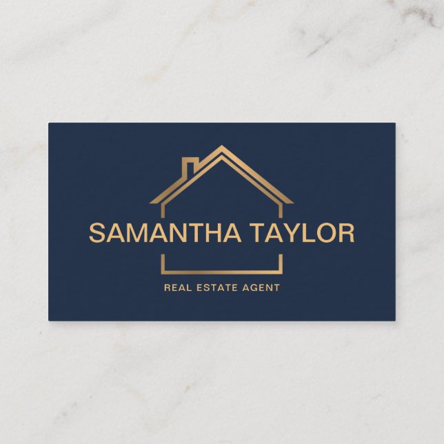 Real Estate Professional  Add Photo logo Realtor B Business Card (Back)