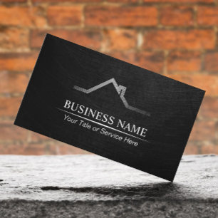 Real Estate Professional Black Business Card