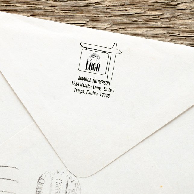 Real Estate Professional Custom Add Your Logo  Self-inking Stamp (Real estate "add your logo" custom self inking stamp.)