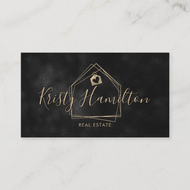 real estate professional house realtor add photo b business card (Front)