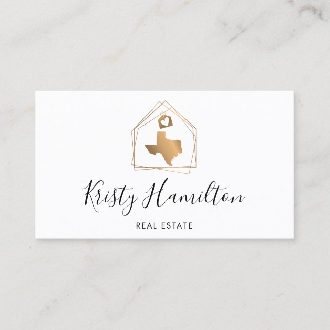 real estate professional house realtor add photo  business card (Front)