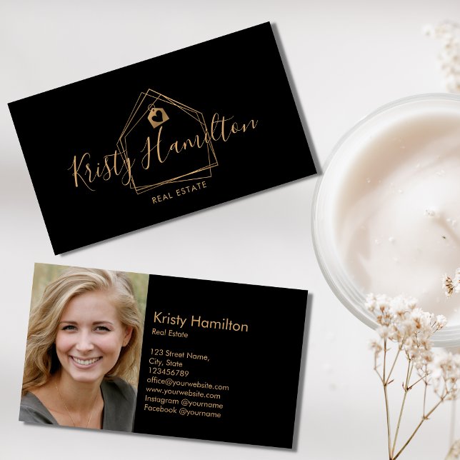 real estate professional house realtor add photo business card (Creator Uploaded)
