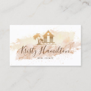 real estate professional house realtor beach house business card