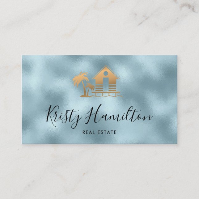real estate professional house realtor beach house business card (Front)