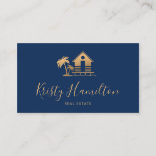 real estate professional house realtor beach house business card