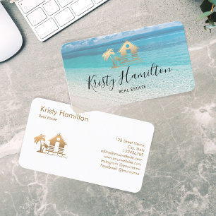 real estate professional house realtor beach house business card