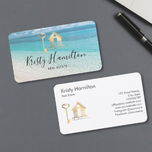real estate professional house realtor beach house business card