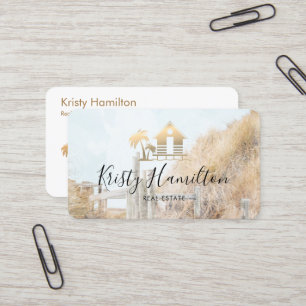 real estate professional house realtor beach house business card