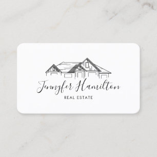 real estate professional house realtor gold photo business card