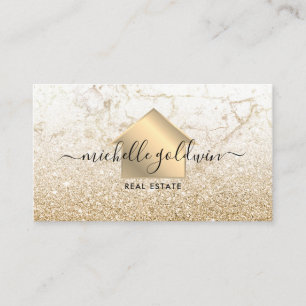 Real Estate Professional Modern Script House Busin Business Card