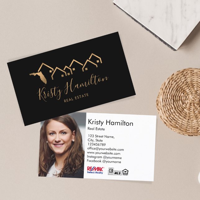 real estate professional realtor add photo Florida Business Card (Creator Uploaded)