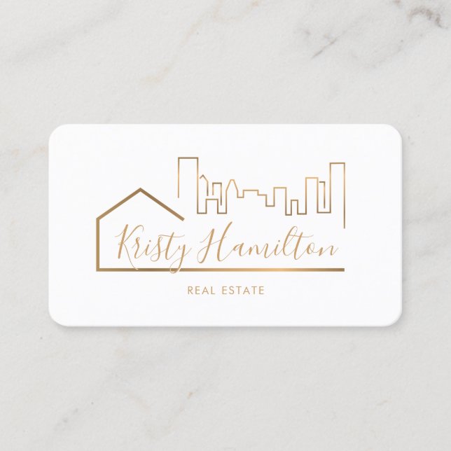 real estate professional realtor add photo QR code Business Card (Front)