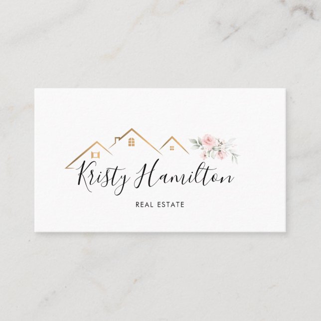 real estate professional realtor house add photo business card (Front)