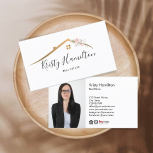 real estate professional realtor key add photo  bu business card