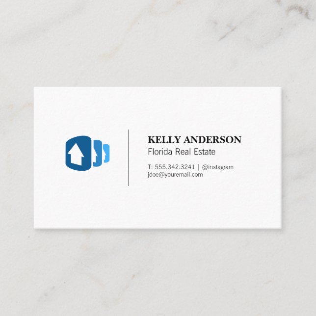 Real Estate Professional | Stacked Houses Logos Business Card (Front)