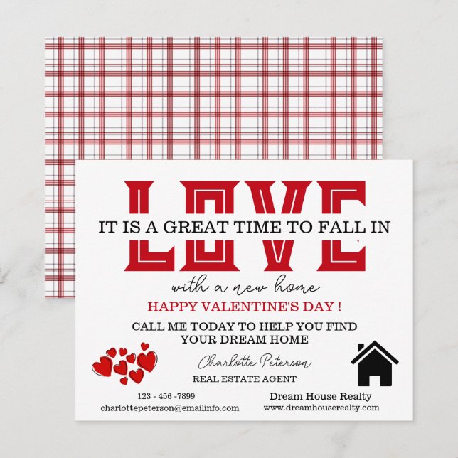 Real Estate Promotional Valentine's Day Cards (Front/Back)