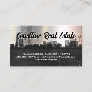 Real Estate Properties   Blue Print  Business Card