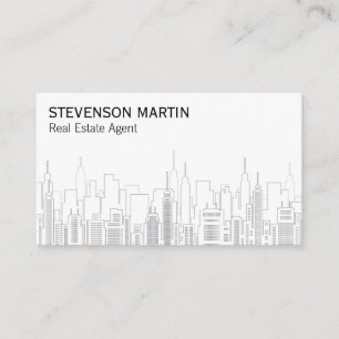 Real Estate Properties   City Background Business Card