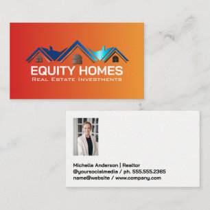 Real Estate Properties Logo Real Estate Agent Business Card