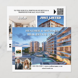 Real Estate property advertizing marketing listing Postcard
