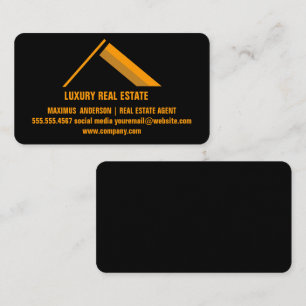 Real Estate Property Black  Business Card