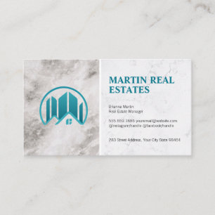 Real Estate Property Manager Marble Appointment Card