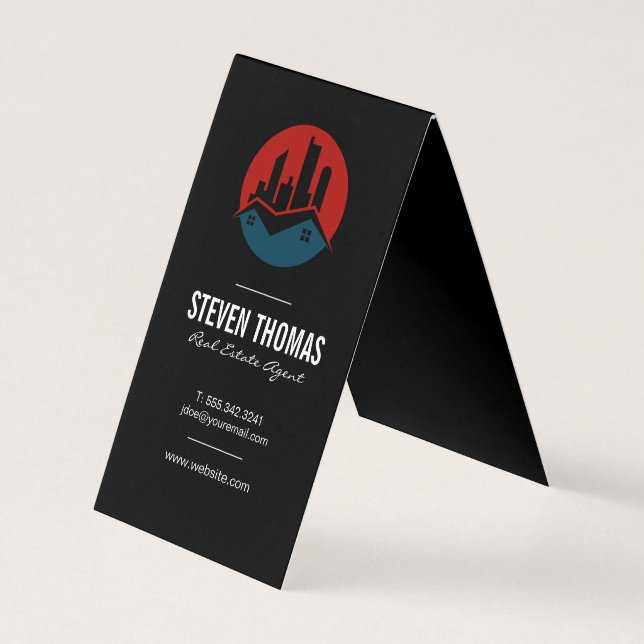 Real Estate Property | Residential Commercial Logo Business Card (Front)