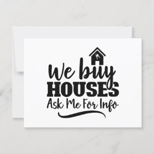 Real Estate Property We Buy Houses Postcard