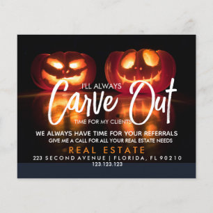 real estate pumpkin referrals Announcement  Flyer