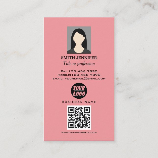 Real estate QR code professional photo elegant  Business Card (Front)