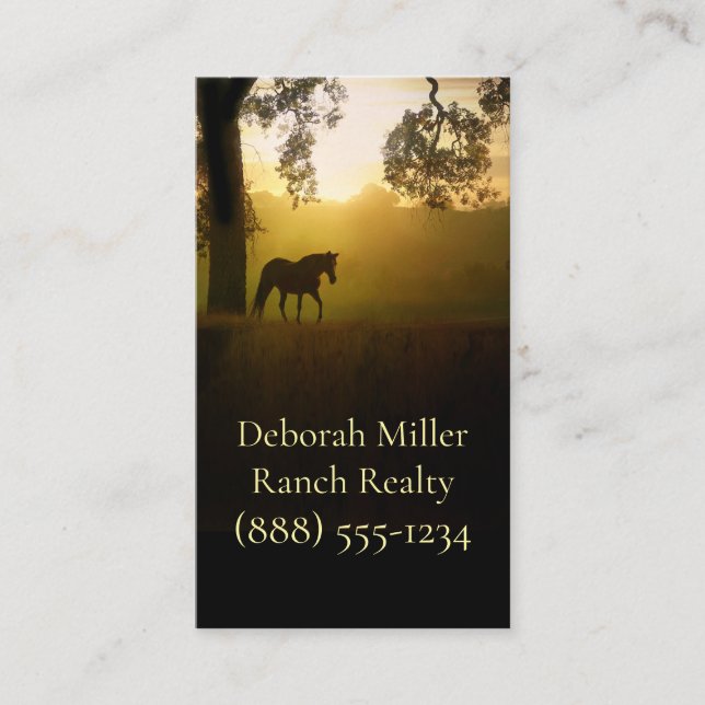 Real Estate Ranch Properties  Business Card (Front)