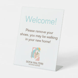 real estate realtor home staging interior design pedestal sign