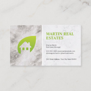 Real Estate Realtor Manager Marble Appointment Card