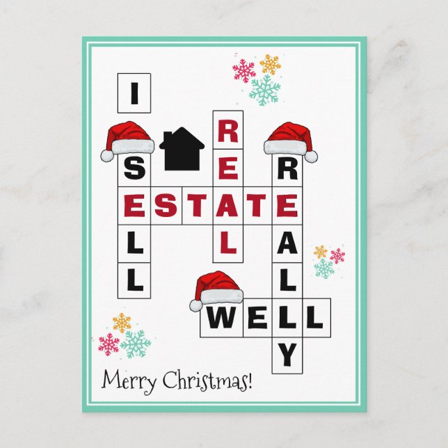 Real Estate Realtor Marketing CHRISTMAS Postcard (Front)